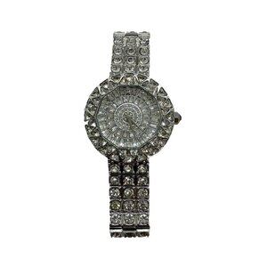 Savina Rhinestones Ladies  Women's Watch JW15015 Bedazzled Silver Tone Bracelet